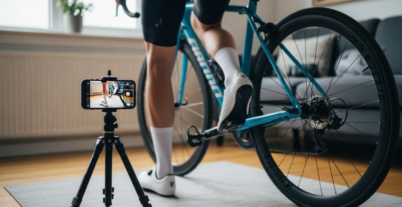 Selbstanalyse mit Smartphone-Video für die perfekte dynamische Einstellung der Sattelhöhe beim Radfahren