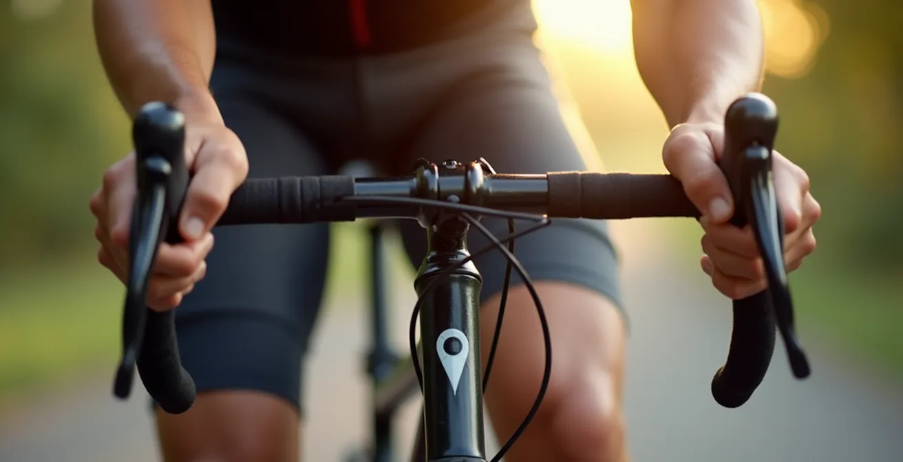 Fahrradlenker mit ergonomisch geformten Griffen, Nahaufnahme einer bequemen Haltung