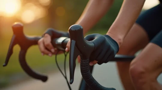 Ergonomisch geformte Fahrradgriffe mit Handflächenunterstützung, die taube Hände verhindern