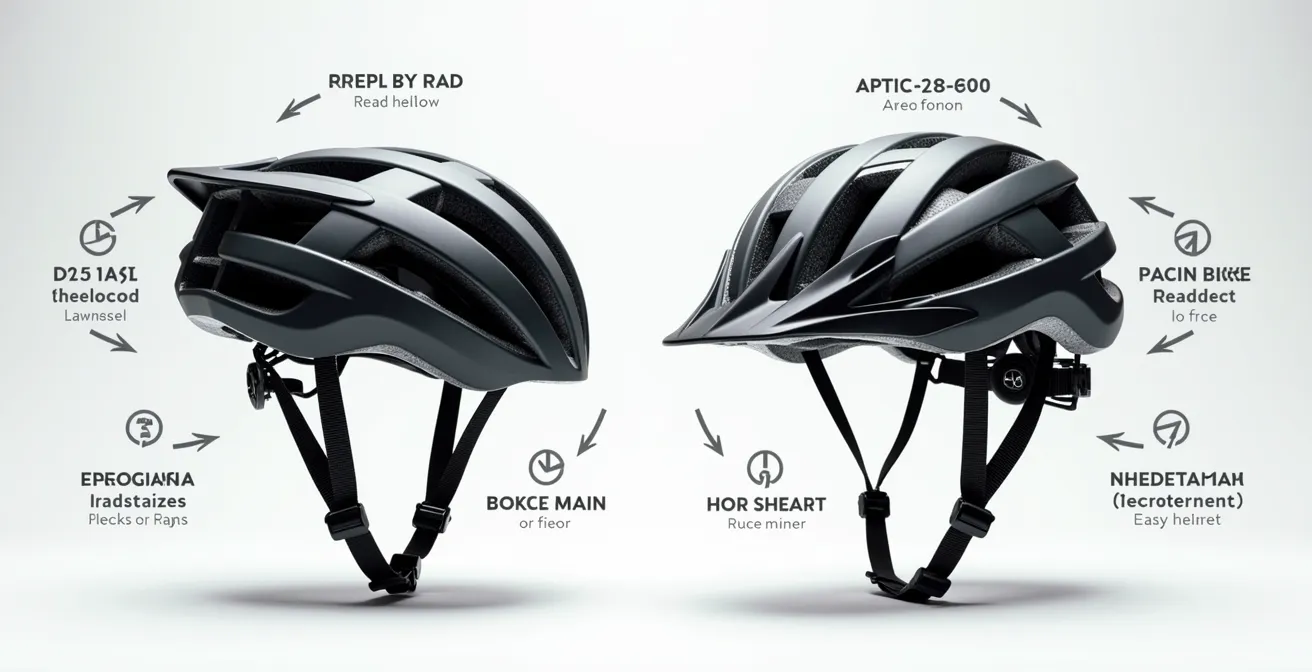 Illustration von Rennradhelm und MTB-Helm mit Darstellung typischer Sturzrichtungen