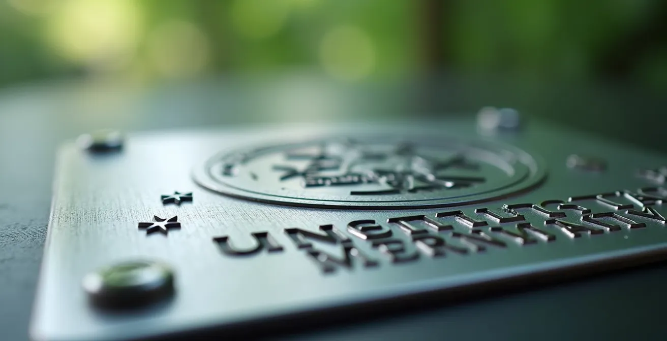 Makroaufnahme eines ADFC-Qualitätssiegels mit Sternen an einem Wegweiser